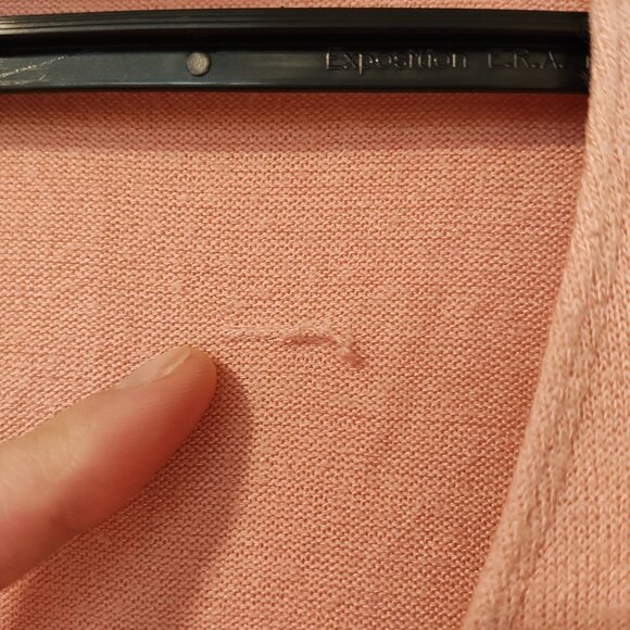 GUC Aritzia Wilfred Free Dondoe Pink Choker Short Sleeve Dress - Sz L - Picture 10 of 11